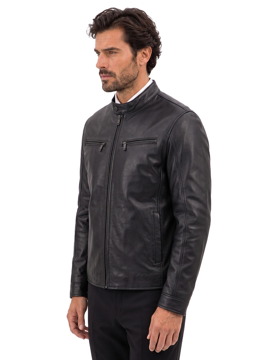 Chamarra casual con bolsillos para hombre 2